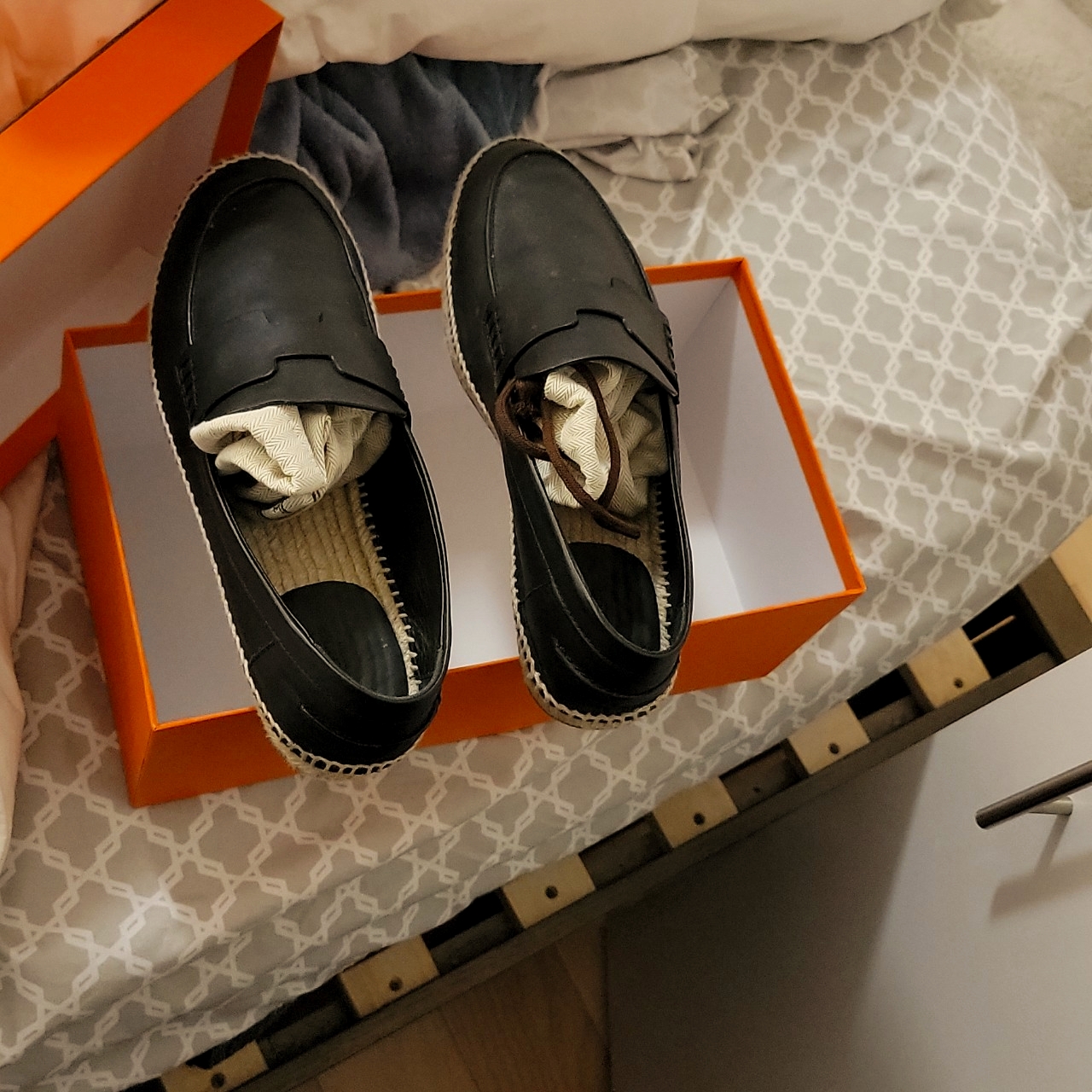Hermes Espadrilles, Black